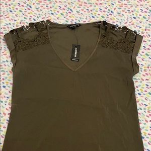 NWT Express Olive Green Top